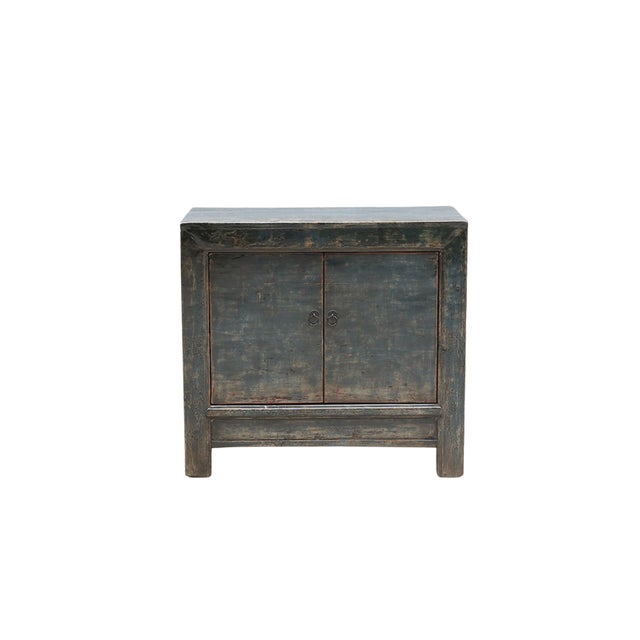 Chinese Vintage Chinese Painted Hall Cabinet For Sale - Image 3 of 5