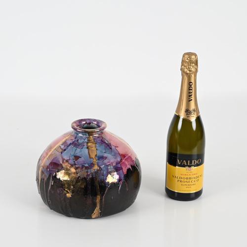 Mid-Century Polychrome Enameled Ceramic Vase by Claudio Pulli, 1970s For Sale - Image 12 of 15