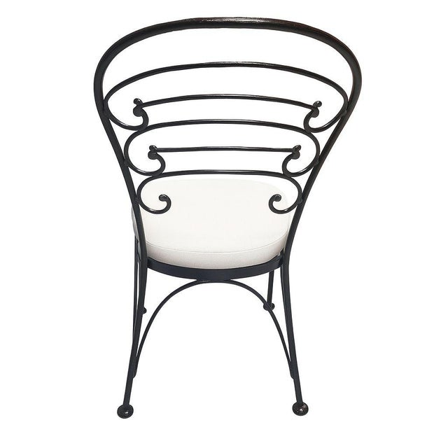 Metal Restored Mid-Century Iron Café Patio/Otdoor "Ribcage" Chair by Woodard Set of 30, Attributed For Sale - Image 7 of 9
