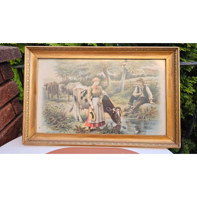 Brown Unknown, Before the Wedding, 1890s, Oleograph, Framed For Sale - Image 8 of 8
