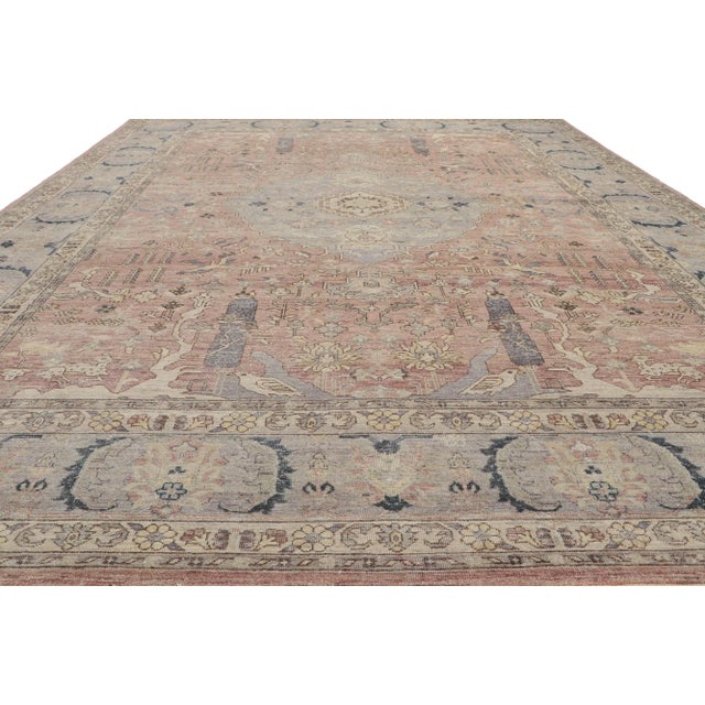 Modern Vintage Style Distressed Rug, 09'00 X 11'10 For Sale - Image 4 of 9