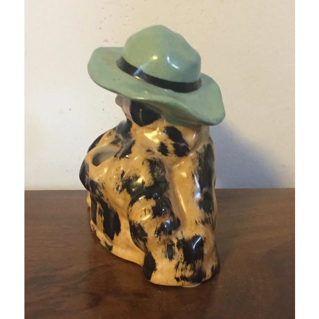 Art Deco 1920s Henri Delcourt Boulogne-Sur-Mer French Art Deco Porcelain Figural Inkwell or Pen Stand For Sale - Image 3 of 12