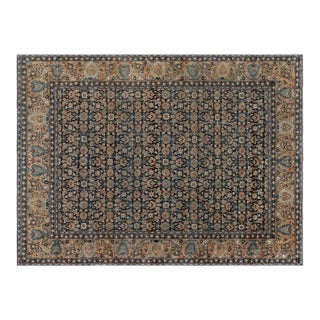 Early 20th Century Persian Kirman Botanic Handwoven Wool Rug For Sale