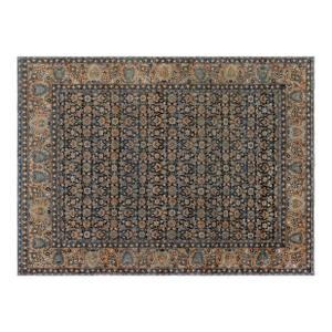 Early 20th Century Persian Kirman Botanic Handwoven Wool Rug