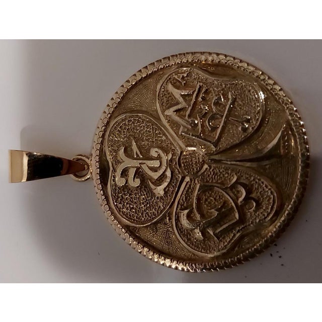 Handmade 18k Gold Coin Pendant, 1930s For Sale - Image 10 of 15