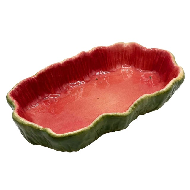 Mid-Century Modern California Pottery Ceramic Flamingo Figurine Set With Tropical Pond Tray - 3 Piece Set For Sale - Image 9 of 17