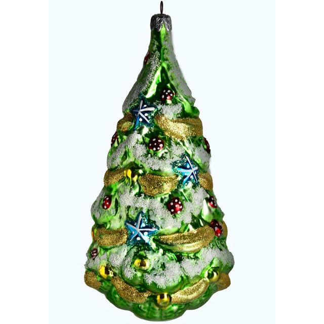 Figurative 20th Century 8" Christmas Hand Blown Glass Tree Ornament For Sale - Image 3 of 4