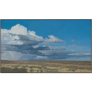 Where It Gathers by Michael Magrin | Oil on Canvas Prairie Landscape With Storm Clouds For Sale