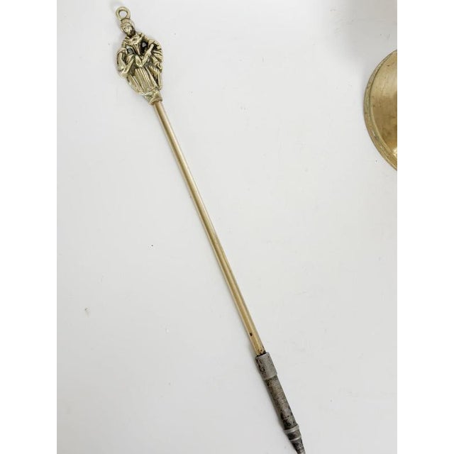 Brass Fireplace Tool Set, France, 1960s, Set of 5 For Sale - Image 9 of 13