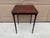English Mid-20th Century Regency-Style Mahogany Faux Bamboo Drinks Table For Sale - Image 3 of 12