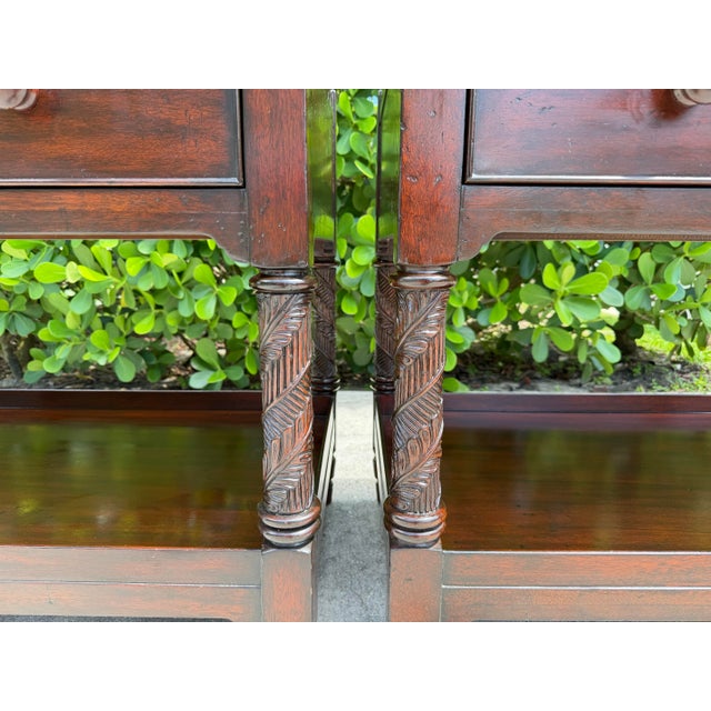 Ralph Lauren Ralph Lauren British Colonial Mahogany Accent Chests With Drawer & Shelf, Pair For Sale - Image 4 of 16