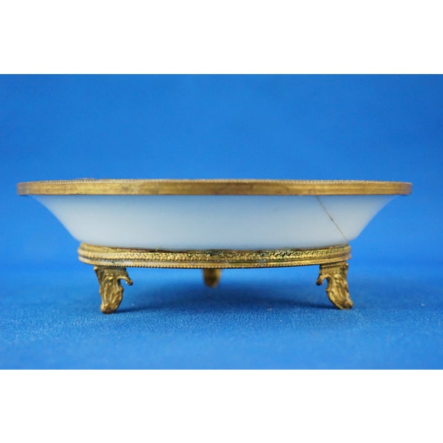 Vintage Porcelain and Bronze Ashtray by Le Tallec Paris, 1920s For Sale - Image 10 of 18