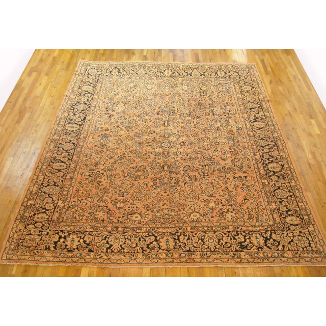 Vintage Persian Sarouk oriental rug, circa 1930, Room size A vintage Persian Sarouk oriental rug, size 11'8" x 9'0", circa...