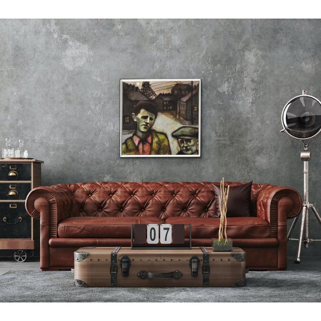 Peter Ross, The Young Richard Burton and His Father, Pontrhydyfen, Neath, Port Talbot, Wales, Oil Painting, 2013, Framed For Sale - Image 18 of 18