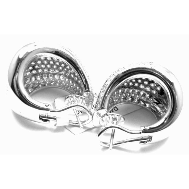 Damiani Da Definire 18k White Gold 3.09ct Diamond Earrings. Retail: $22,900, Pair For Sale - Image 12 of 12