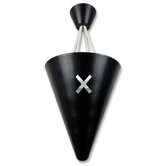 This mid-century modern style pendant light from 90's. It features a striking, minimalist geometric silhouette and it is...