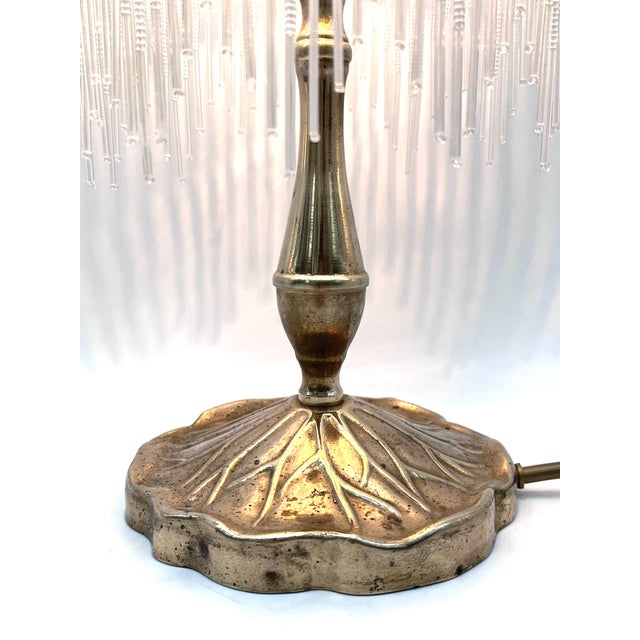 Brass Lamp with Glass Beads Shade from Hepa, 1970s For Sale - Image 6 of 18