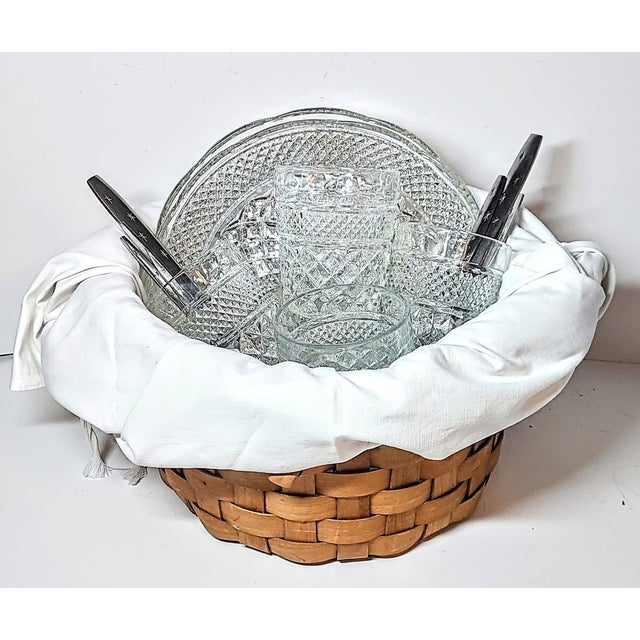 This fantastic set of crystal is actually pressed glass- completely unleaded and safe for use. It was also one of the...