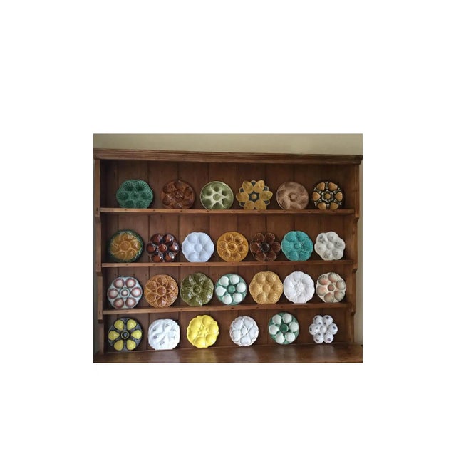 1910s French Majolica Oyster Plate Orchies, Circa 1910 For Sale - Image 5 of 7