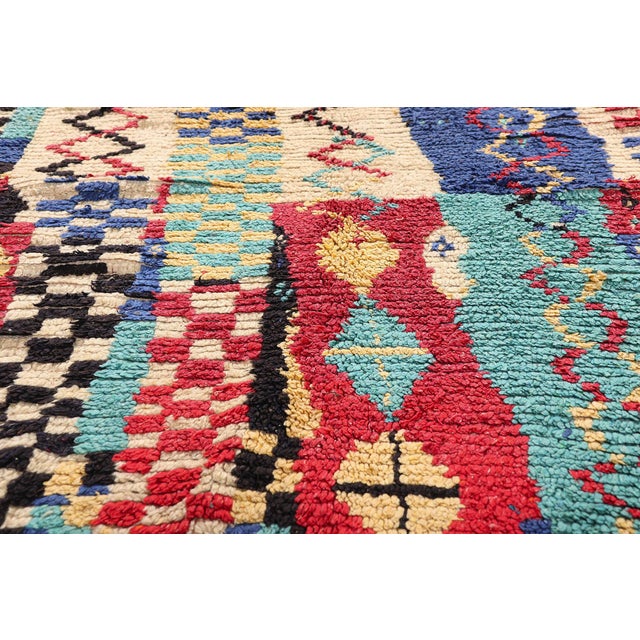 Late 20th Century Vintage Azilal Moroccan Rug, 05'00 X 07'01 For Sale - Image 5 of 10