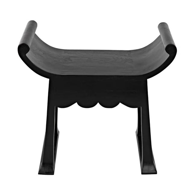 Mid-Century Modern Wey Stool, Charcoal Black For Sale - Image 3 of 5