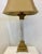Italian Antique Crystal Pillar Bronze Table Lamp For Sale - Image 3 of 11