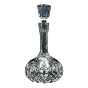 Vintage Merlot Decanter, English Cut Glass, Medium Body Wines, Mid Century, 1960