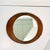 Mid-Century Boho Chic Folk Art Biomorphic Oval Pine Wall Mirror For Sale - Image 11 of 15