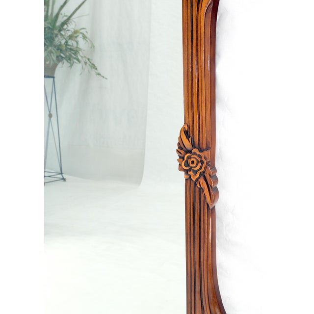 Very Fine c1940s Pierced Carved Mahogany Chippendale Style Wall Mirror MINT For Sale - Image 10 of 14