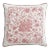 Swallow Garden Rose Pink and White 22" Throw Pillow With Velvet Back For Sale