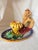 1950s Vintage Mid-Century Modern, 1950s Italian Majolica Griffin Chambersticks, Hand-Painted Ceramic Pair For Sale - Image 5 of 16