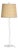 Sylvan Branch Buffet Lamp, White with Rattan Shade For Sale