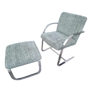 Mid Century Modern Milo Baughman Cantilever Chair & Ottoman