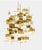 Striking folded brass wall sculptures designed by Dwell Studio for Global Views, featuring an intricate, dimensional...