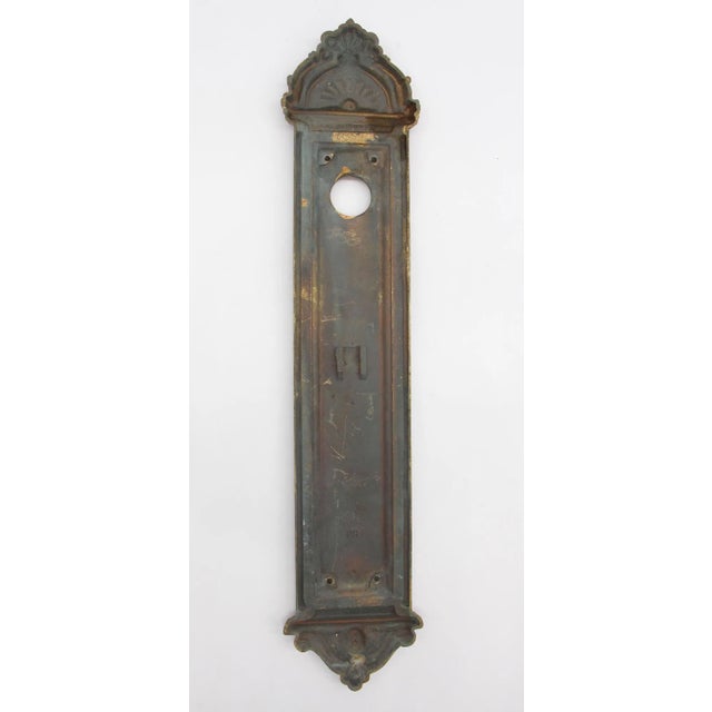 Mid 20th Century Sargent Bronze Cherub Door Push Plate For Sale - Image 4 of 6