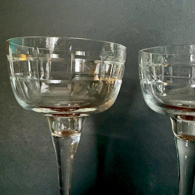 Vintage Hand-Cut Turkish Crystal Candleholders by Prelude – Set of 2 - 8" For Sale - Image 4 of 8