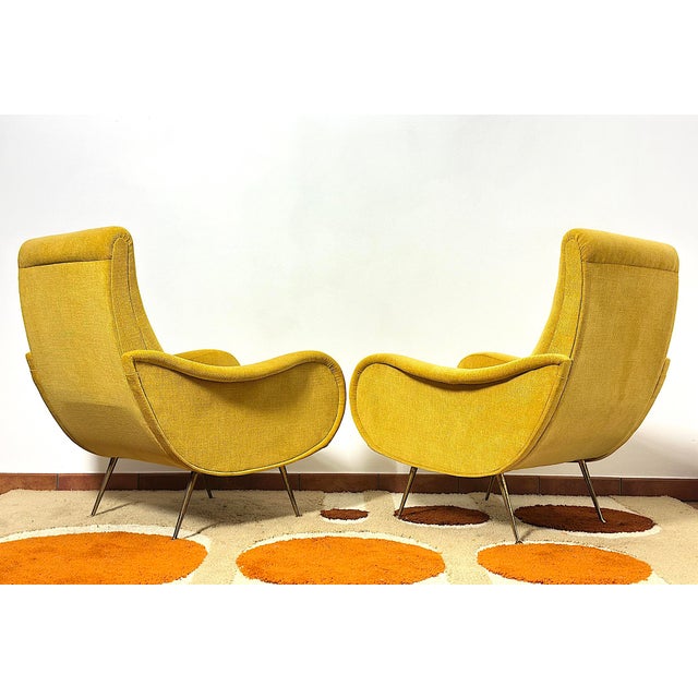 1960s Italian Lady Lounge Chairs attributed to Marco Zanuso, 1960s, Set of 2 For Sale - Image 5 of 13