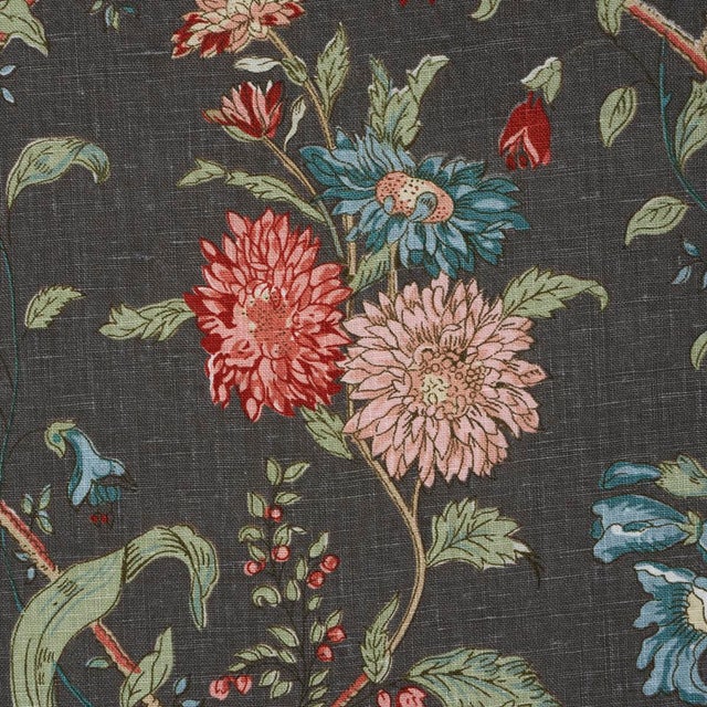 Contemporary SAMPLE - Schumacher Giselle Floral Fabric In Noir For Sale - Image 3 of 4