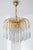 Metal Murano Glass Teardrop Chandelier with Gilded Frame attributed to Paolo Venini, 1970s For Sale - Image 7 of 18