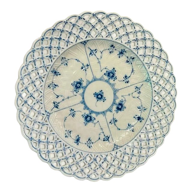 Late 20th Century Royal Copenhagen Blue Fluted Full Lace