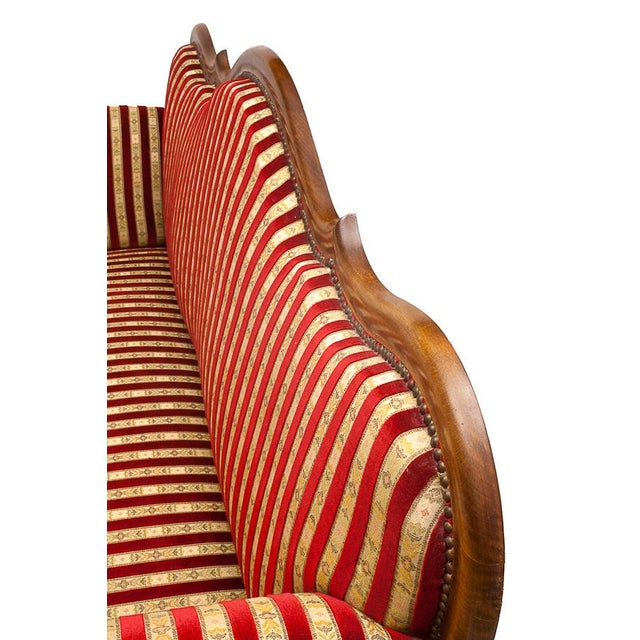 Loveseat in Silk Fabric, 1930s For Sale - Image 6 of 13