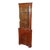1990s English George III Style Mahogany Inlaid Corner Cabinet For Sale
