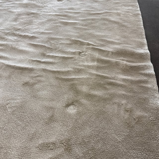 13ft 10in × 13ft 10in Rodolfo Dordoni for Minotti Dibbets Area Rug, Ecru For Sale - Image 12 of 12