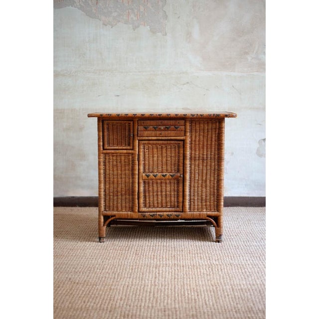 Small Woven Bamboo Sideboard, 1960s For Sale - Image 13 of 13