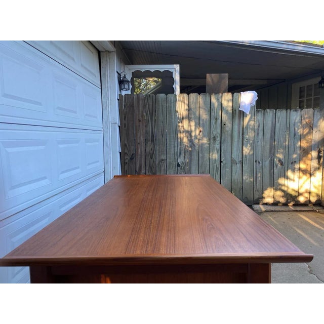 1960s Danish Mid Century Modern Teak Home Desk by h.p. Hansen For Sale - Image 12 of 12
