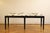 Gustavian bench in black lacquer & Ferns fabric by GP & J Baker designed in the 1920s. An elegant Gustavian-style bench,...