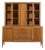 Mount Airy Facade Mid Century Walnut and Brass Credenza and Hutch For Sale