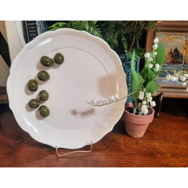 Vintage Tromp l'Oeil Olive Plate For Sale - Image 4 of 9