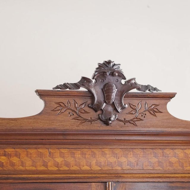 A french mirrored wardrobe from the historicist period in the louis xvi style, made between 1880 and 1900. Its design is...