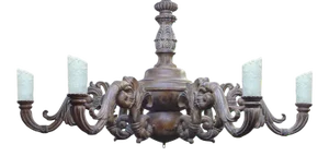 French Influenced 6 Arm Chandelier - "Petulia"